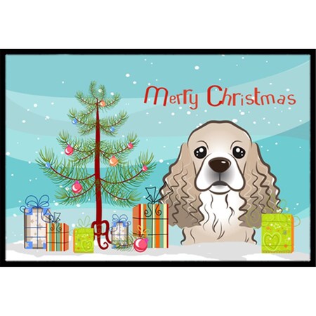 Carolines Treasures Christmas Tree & Cocker Spaniel Indoor or Outdoor Mat, 24 x 36 CA78505